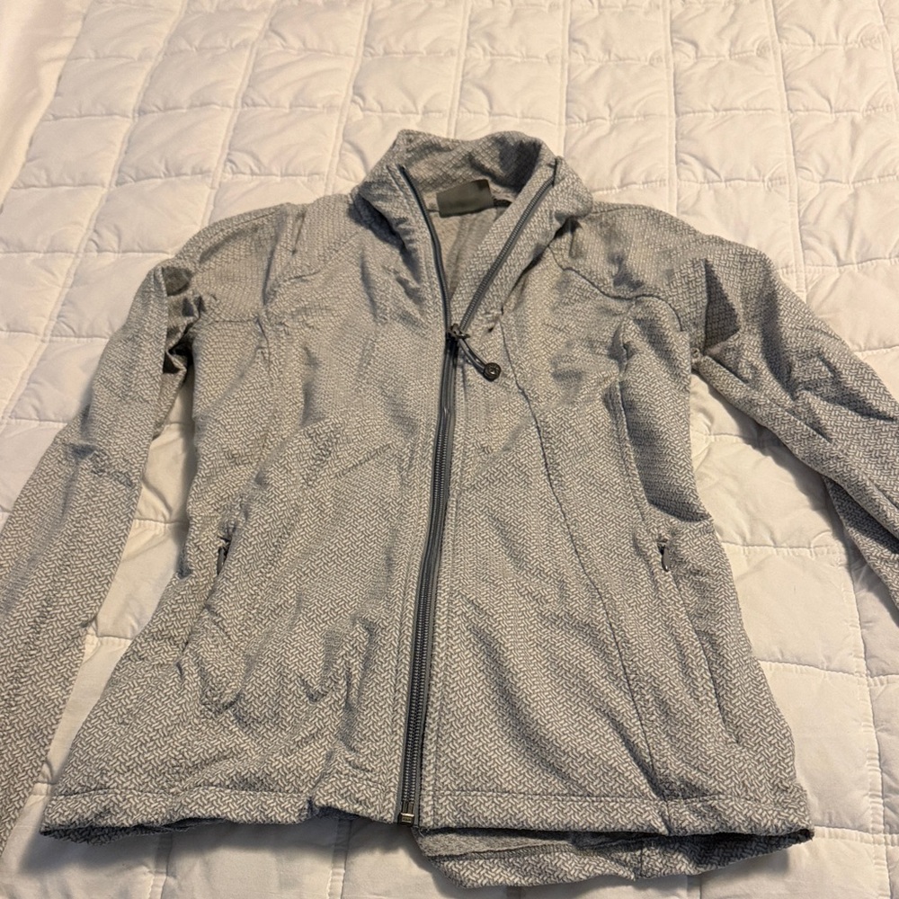 Athleta Textured Gray Utility Jacket